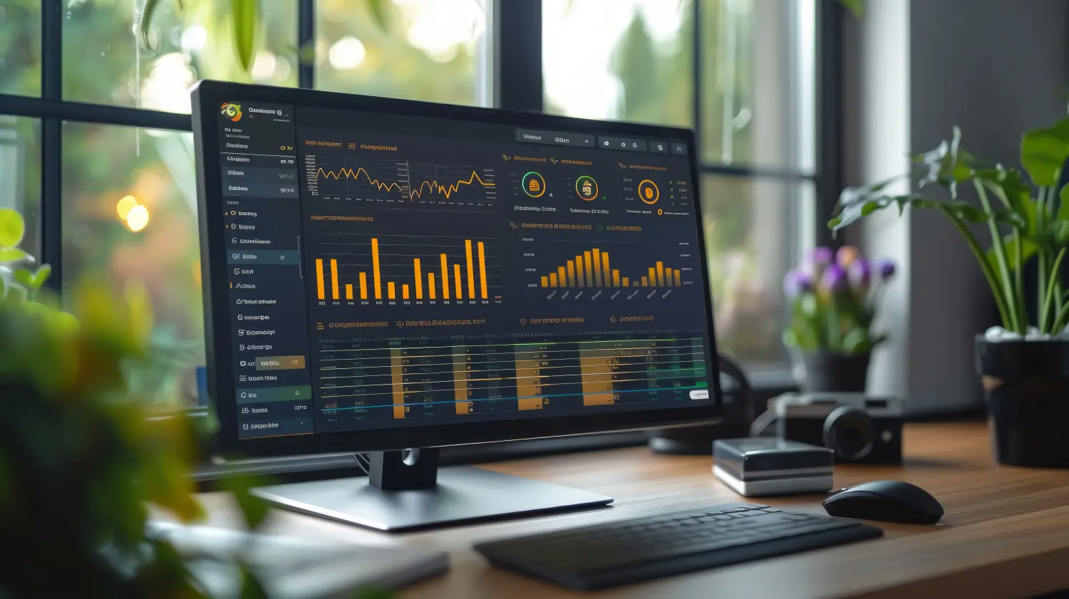 Ein Computermonitor zeigt eine Grafik der Aktienkurse an